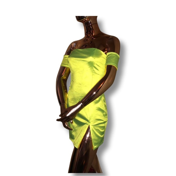 Cyber Green Mini Dress - Picture 4 of 5